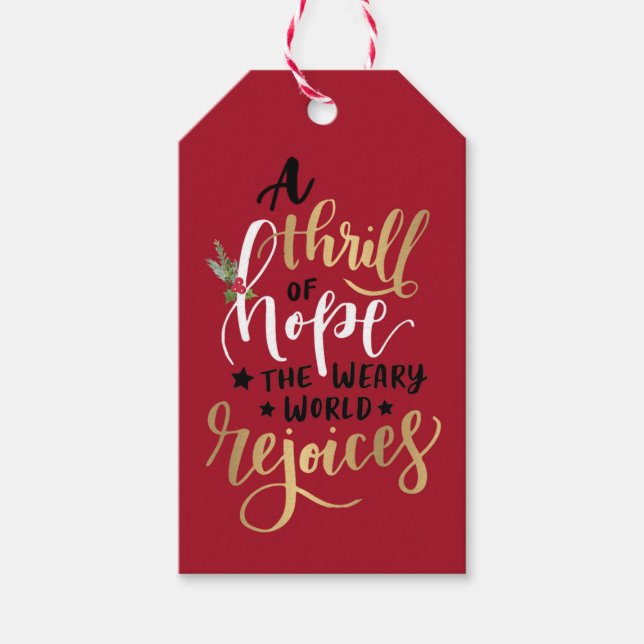 Etiqueta De Regalo De Navidades De Thrill Of Hope (Anverso)