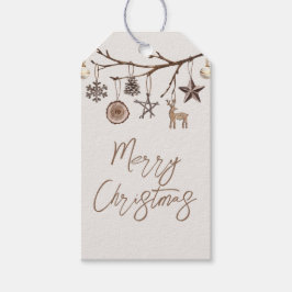 Etiqueta de regalo de Navidades de tierra