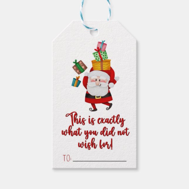 Etiqueta de regalo de Navidades divertidos (Anverso)