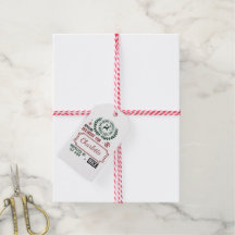 Etiqueta de regalo de Navidades festivos