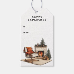 Etiqueta de regalo de Navidades Hygge Cosy