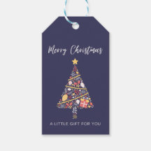 Etiqueta de regalo de Navidades mínimos