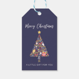 Etiqueta de regalo de Navidades mínimos