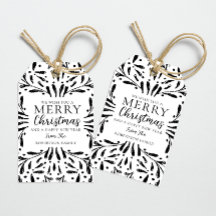 Etiqueta de regalo de Navidades modernos