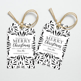 Etiqueta de regalo de Navidades modernos