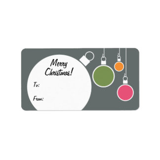 Etiqueta de regalo de Navidades modernos retro - g