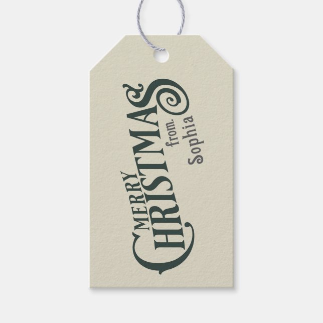 Etiqueta de regalo de Navidades personalizados - [ (Anverso)