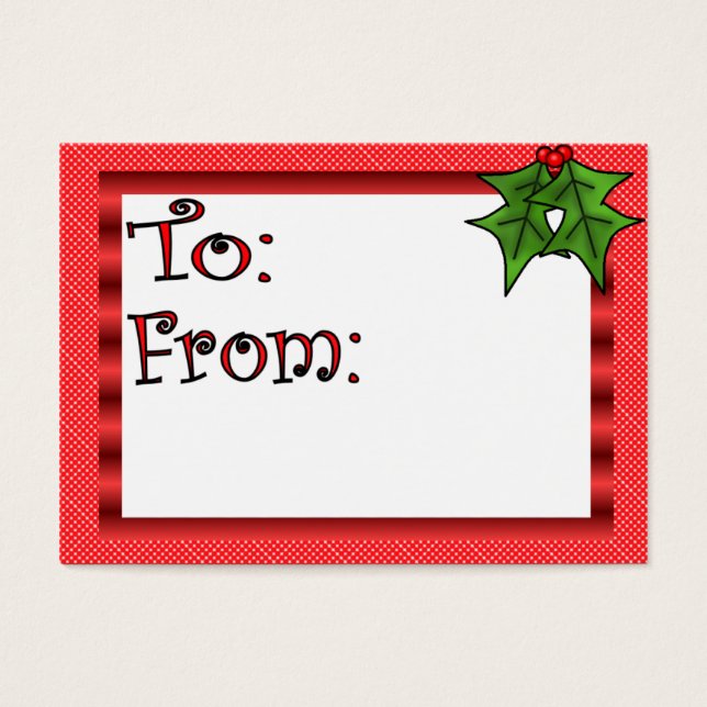 Etiqueta de regalo de Navidades personalizados (Frente)