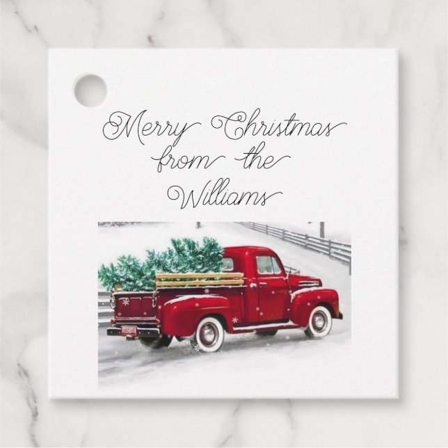 Etiqueta de regalo de Navidades personalizados (Anverso)