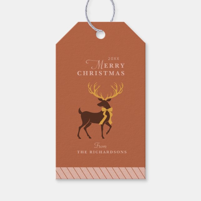 Etiqueta de regalo de Navidades personalizados de  (Anverso)