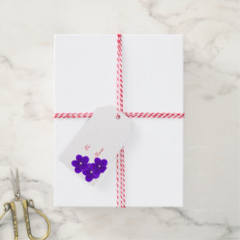Etiqueta de regalo de Navidades violetas africanos