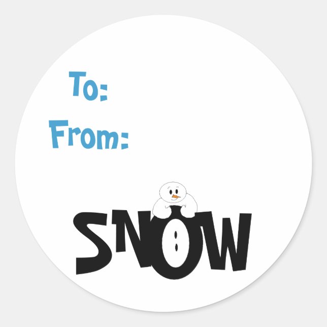 Etiqueta de regalo de nieve (Anverso)