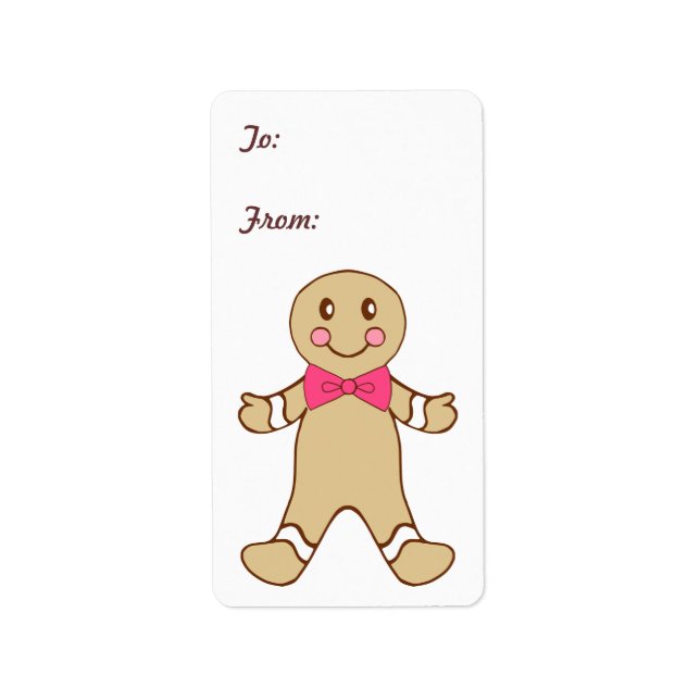 Etiqueta de regalo de Niño de Jengibre (Frente)
