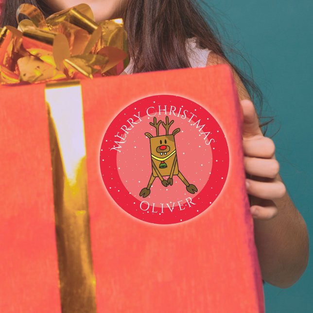 Etiqueta de regalo de nombre de niño de Navidades  (Subido por el creador)
