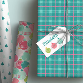 Etiqueta de regalo de nombre de ornamento minimali