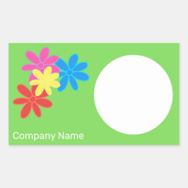 ETIQUETA DE REGALO DE NOMBRE ROJO COLORIDO DE FLOR