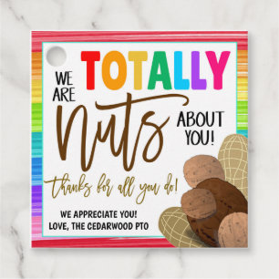 Etiqueta de regalo de nueces