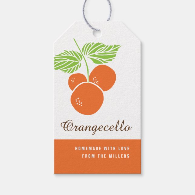 Etiqueta de regalo de Orangecello (Anverso)
