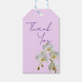 Etiqueta de regalo de orquídea pastel