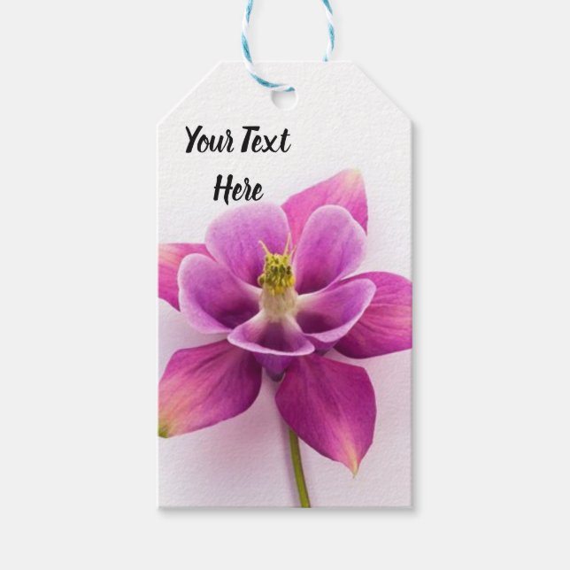 Etiqueta de regalo de orquídea rosa (Anverso)