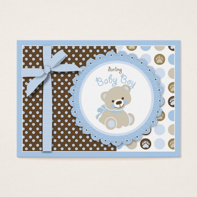 Etiqueta de regalo de osito de niño (Frente)