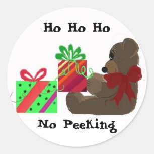 Etiqueta de regalo de osito de peluche con regalos