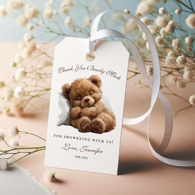 Etiqueta de regalo de osito de peluche durmiente a (Subido por el creador)