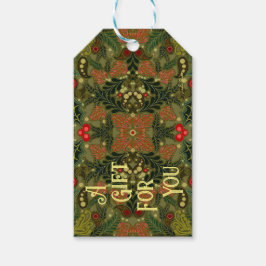 Etiqueta de regalo de Paisley para navidades