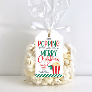 Etiqueta De Regalo De Palomitas De Navidad Regalo