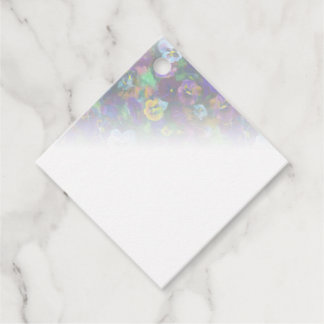 Etiqueta de regalo de pansies [púrpura]