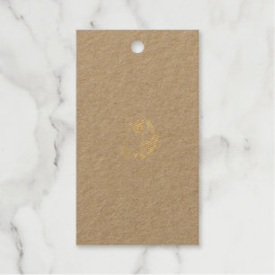 Etiqueta de regalo de papel de aluminio