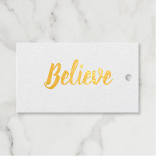 Etiqueta de regalo de papel de aluminio tipografía