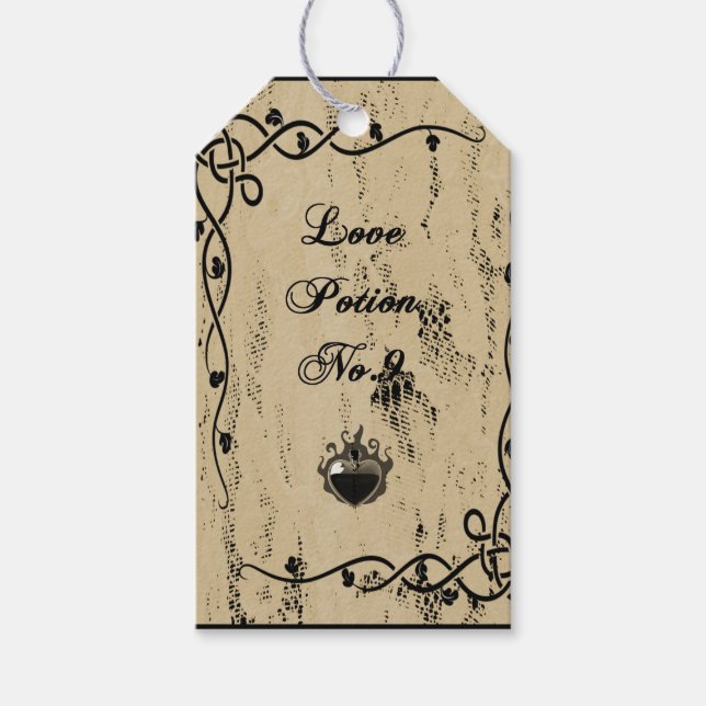 Etiqueta de regalo de papel de cosecha de Hallowee (Anverso)