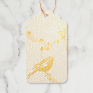 Etiqueta de regalo de papel de oro Nightingale Rom