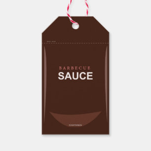 Etiqueta de regalo de paquete de salsa de barbacoa