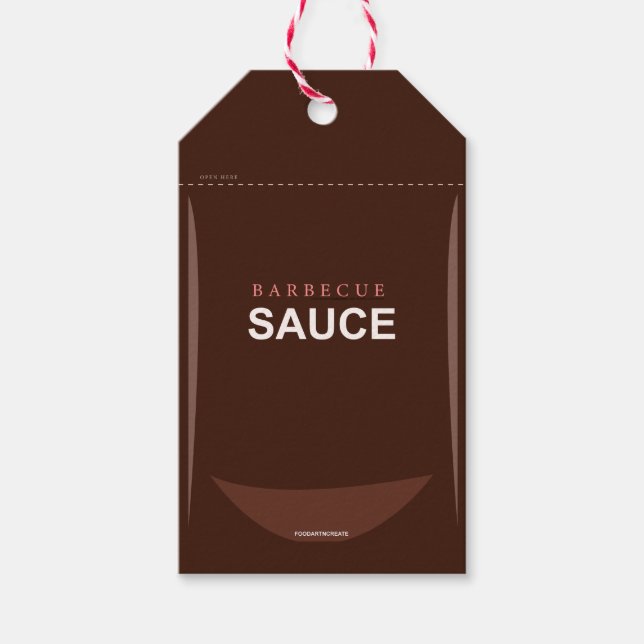 Etiqueta de regalo de paquete de salsa de barbacoa (Anverso)