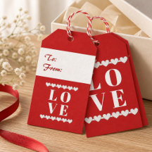 Etiqueta de regalo de Para y De AMOR