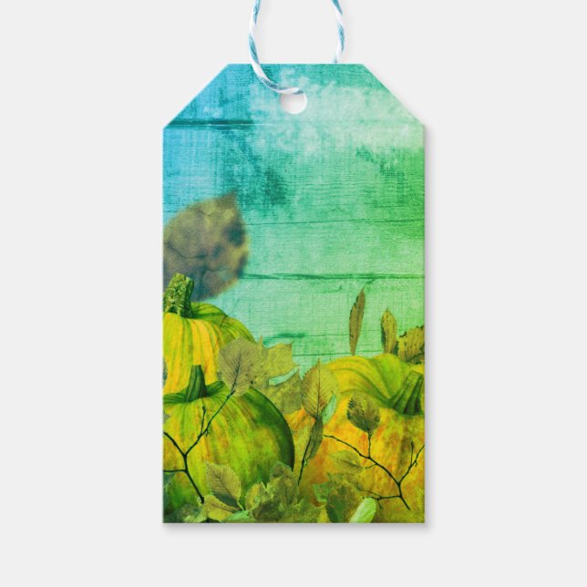 Etiqueta de regalo de parche de calabaza (Anverso)