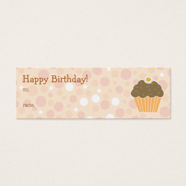 Etiqueta de regalo de pastel de naranja (Frente)