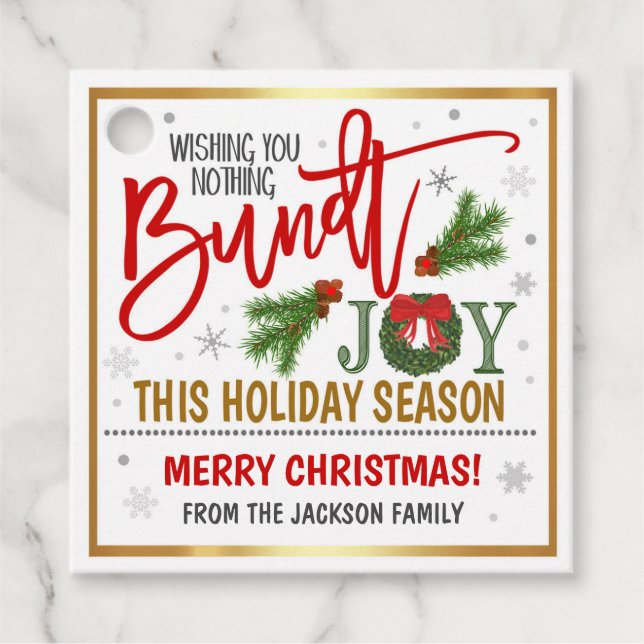 Etiqueta de regalo de pastelitos para navidades (Anverso)