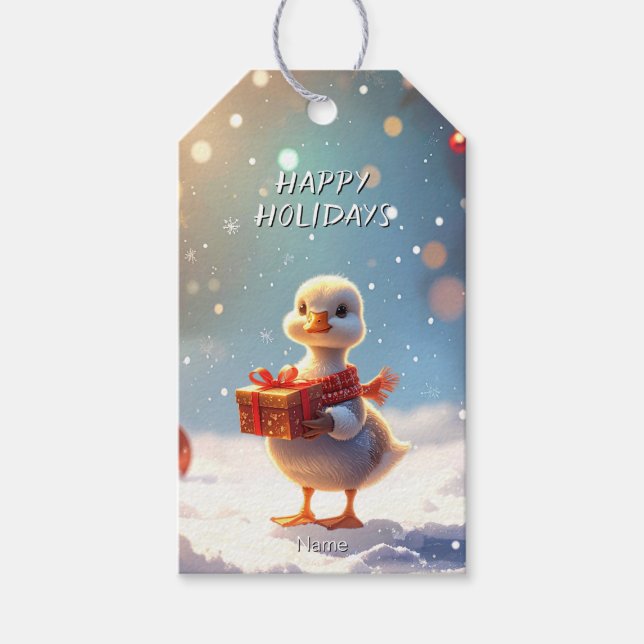 Etiqueta de regalo de patito (Anverso)