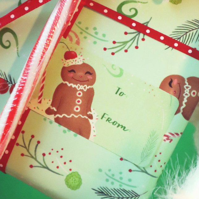 Etiqueta de regalo de Pegatina verde del hombre de (Subido por el creador)