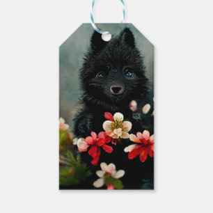 Etiqueta de regalo de perro adorable perrito perri