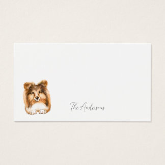 Etiqueta de regalo de perro de concha Minimalista,