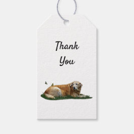 Etiqueta de regalo de perro de raza mixta de labra