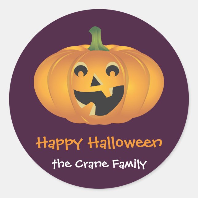 Etiqueta de regalo de personalizado de calabaza al (Anverso)
