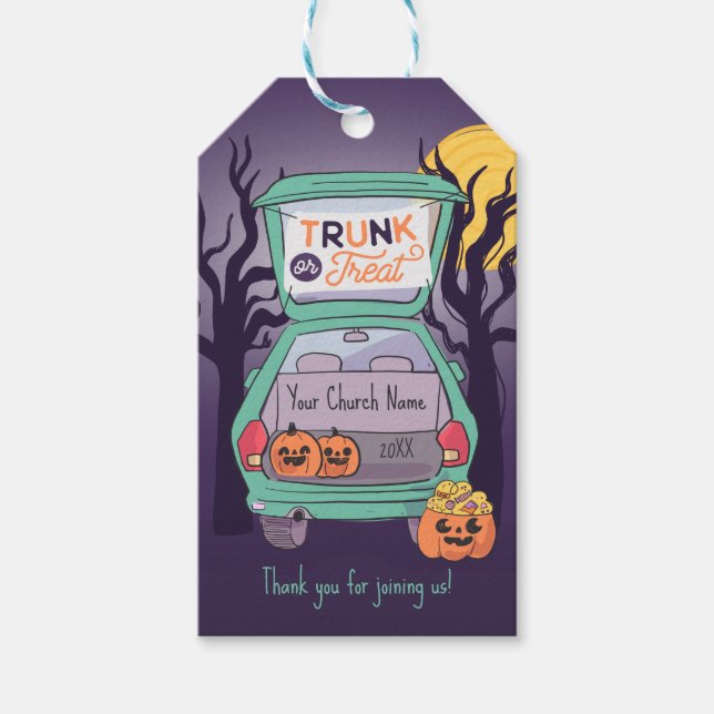 Etiqueta de regalo de Personalizado de Halloween p (Anverso)