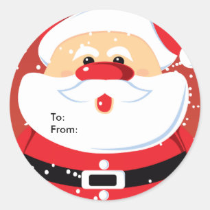 Etiqueta de regalo de personalizado de Santa Claus
