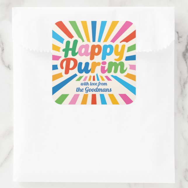 Etiqueta de regalo de personalizado Purim (Bolso)