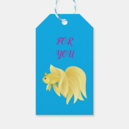 Etiqueta de regalo de pez dorado
